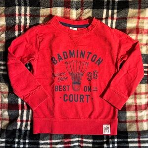 Red Badminton Kids Sweatshirt - Size 5-6